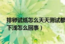 排卵試紙怎么天天測試都是上深下淺?（排卵試紙總是上深下淺怎么回事）