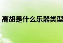 高胡是什么樂(lè)器類型（高胡是什么樂(lè)器類型）