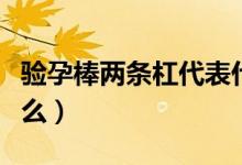 驗(yàn)孕棒兩條杠代表什么（驗(yàn)孕棒兩條杠代表什么）