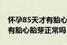 懷孕85天才有胎心胎芽怎么辦（懷孕85天才有胎心胎芽正常嗎）