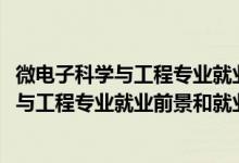 微電子科學與工程專業(yè)就業(yè)方向及前景（2022年微電子科學與工程專業(yè)就業(yè)前景和就業(yè)方向分析）