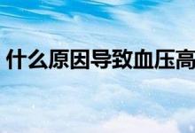 什么原因?qū)е卵獕焊撸ㄊ裁丛驅(qū)е录o力)