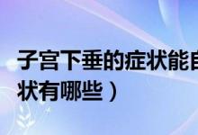 子宮下垂的癥狀能自然恢復嗎（子宮下垂的癥狀有哪些）