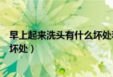 早上起來(lái)洗頭有什么壞處和好處(每天早上起來(lái)洗頭有哪些壞處)