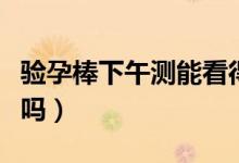 驗(yàn)孕棒下午測能看得出來嗎（驗(yàn)孕棒下午測準(zhǔn)嗎）