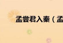 孟嘗君入秦(孟嘗君為何入秦為相)