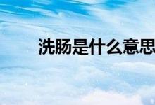 洗腸是什么意思(洗腸是什么意思)