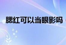 腮紅可以當眼影嗎（腮紅可以當眼影用嗎）