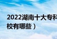 2022湖南十大專(zhuān)科學(xué)校排名（最好的大專(zhuān)院校有哪些）
