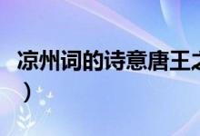 涼州詞的詩(shī)意唐王之渙（涼州詞的詩(shī)意是什么）