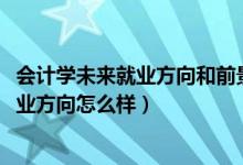 會(huì)計(jì)學(xué)未來就業(yè)方向和前景（2022會(huì)計(jì)學(xué)專業(yè)就業(yè)前景和就業(yè)方向怎么樣）