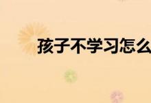 孩子不學(xué)習(xí)怎么辦（家長要這樣做）