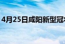 4月25日咸陽(yáng)新型冠狀病毒肺炎疫情最新消息