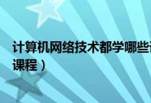 計算機(jī)網(wǎng)絡(luò)技術(shù)都學(xué)哪些課程（計算機(jī)網(wǎng)絡(luò)技術(shù)主要學(xué)什么課程）