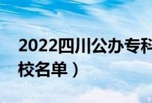 2022四川公辦?？圃盒Ｓ心男ㄗ钚聦？茖W(xué)校名單）