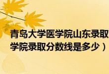 青島大學醫(yī)學院山東錄取分數(shù)線2021年（2021青島大學醫(yī)學院錄取分數(shù)線是多少）