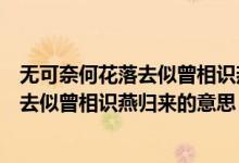 無可奈何花落去似曾相識(shí)燕歸來的哲學(xué)原理（無可奈何花落去似曾相識(shí)燕歸來的意思）
