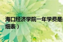 ?？诮?jīng)濟(jì)學(xué)院一年學(xué)費是多少（海口經(jīng)濟(jì)學(xué)院各專業(yè)收費明細(xì)表）