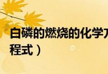 白磷的燃燒的化學方程式（白磷燃燒的化學方程式）