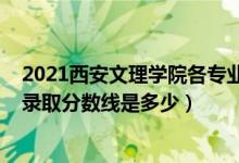 2021西安文理學(xué)院各專業(yè)錄取線（2021西安文理學(xué)院各省錄取分數(shù)線是多少）