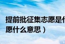 提前批征集志愿是什么意思?。ㄌ崆芭骷驹甘裁匆馑迹?class=