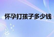懷孕打孩子多少錢（打胎一般要花多少錢）
