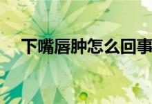 下嘴唇腫怎么回事（下嘴唇腫怎么回事）