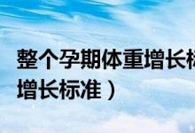 整個(gè)孕期體重增長標(biāo)準(zhǔn)是多少（整個(gè)孕期體重增長標(biāo)準(zhǔn)）