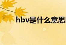 hbv是什么意思醫(yī)學（HBV是什么）