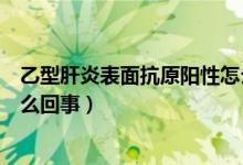 乙型肝炎表面抗原陽性怎么出國（乙型肝炎表面抗原陽性怎么回事）