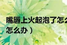 嘴唇上火起泡了怎么辦圖片（嘴唇上火起泡了怎么辦）