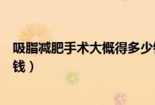 吸脂減肥手術大概得多少錢全身（吸脂減肥手術大概得多少錢）