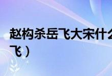 趙構殺岳飛大宋什么情況（趙構為什么要殺岳飛）
