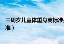 三周歲兒童體重身高標(biāo)準(zhǔn)是多少（三周歲孩子身高體重的標(biāo)準(zhǔn)）