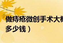 做痔瘡微創(chuàng)手術(shù)大概多少錢(qián)（做微創(chuàng)痔瘡手術(shù)多少錢(qián)）