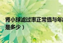 腎小球?yàn)V過率正常值與年齡的對照表（腎小球?yàn)V過率正常值是多少）