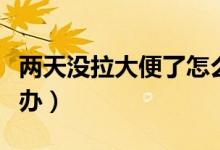 兩天沒(méi)拉大便了怎么辦（兩天沒(méi)拉大便了怎么辦）