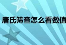 唐氏篩查怎么看數(shù)值（唐氏篩查怎么看結果）
