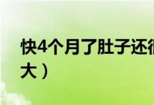 快4個(gè)月了肚子還很?。?個(gè)月了肚子有多大）