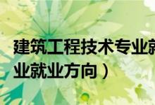 建筑工程技術專業(yè)就業(yè)方向（建筑工程技術專業(yè)就業(yè)方向）