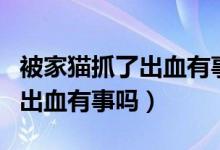 被家貓抓了出血有事嗎傷口很?。ū患邑堊チ顺鲅惺聠幔?class=