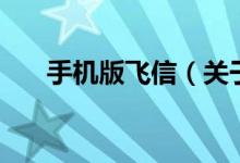 手機版飛信（關(guān)于手機版飛信的介紹）