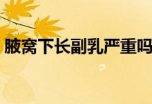 腋窩下長(zhǎng)副乳嚴(yán)重嗎（腋窩下長(zhǎng)副乳怎么辦）