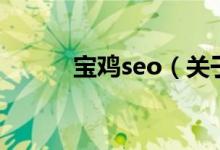寶雞seo（關于寶雞seo的介紹）