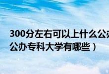 300分左右可以上什么公辦?？茖W(xué)校（2022年300分左右的公辦?？拼髮W(xué)有哪些）