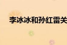 李冰冰和孫紅雷關系（李冰冰和孫紅雷）