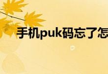 手機(jī)puk碼忘了怎么解鎖（手機(jī)puk碼）