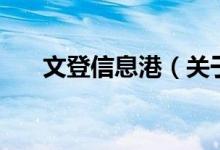 文登信息港（關于文登信息港的介紹）