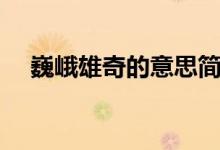 巍峨雄奇的意思簡(jiǎn)短（巍峨雄奇的意思）