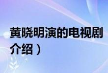 黃曉明演的電視?。P(guān)于黃曉明演的電視劇的介紹）